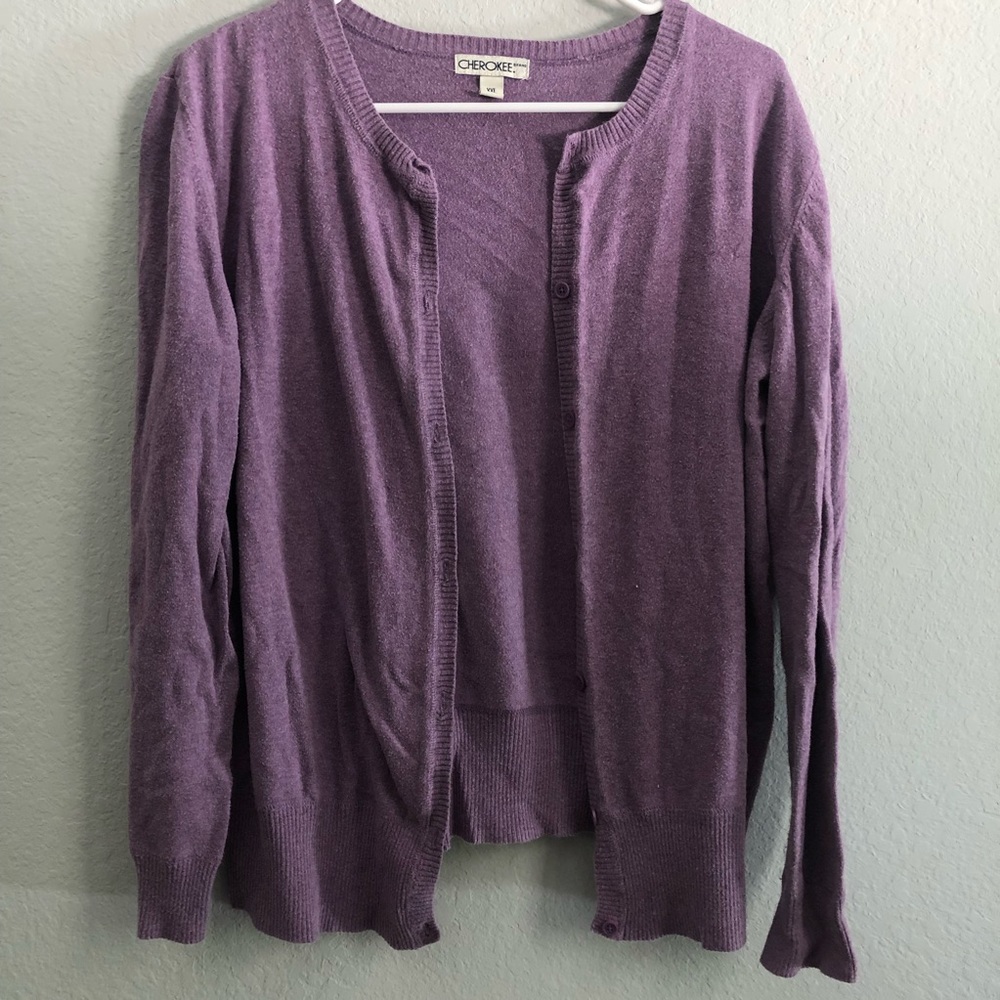 True two piece Lavender Cardigan Sweater - Picture 5 of 8